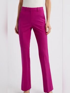 Theory Fuchsia Boot-Cut Stretch Pants